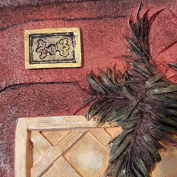 Signed C Winterle Olson bathtub bathroom resin wall art plaque 5.5" - Picture 15 of 16